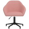 vidaXL Eetkamerstoelen draaibaar 6 st fluweel roze