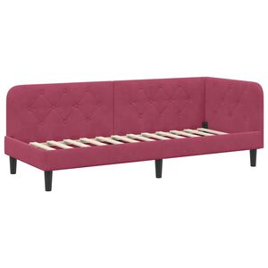 vidaXL Hoekbedframe Wijnrood 80 x 200 cm Fluweel