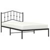 vidaXL Bedframe met hoofdbord metaal zwart 107x203 cm