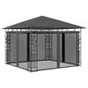 vidaXL Prieel met klamboe 180 g/m&sup2; 3x3x2,73 m antraciet