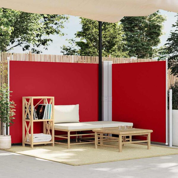vidaXL Windscherm uittrekbaar 140x1000 cm rood