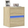 vidaXL Tv-wandmeubel met LED-verlichting 41x31x45 cm sonoma eikenkleur