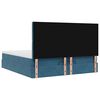 vidaXL Bed poef met matrassen en leds 200x200 cm fluweel donkerblauw