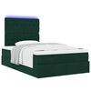 vidaXL Ottoman bed met matrassen en LED's 120x200cm fluweel