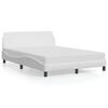 vidaXL Bedframe "Dover" 137x190 cm kunstleer wit