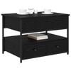 vidaXL Salontafel met lade Zwart Eiken 70 x 50 x 54,5 cm Bewerkt hout