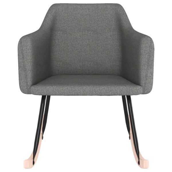 vidaXL Schommelstoel stof donkergrijs