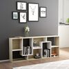 801882 vidaXL Boekenkast Wit en Sonoma Eik 67x24x161 cm Bewerkt Hout