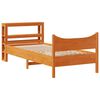 vidaXL Bedframe met hoofdbord massief grenenhout wasbruin 90x200 cm