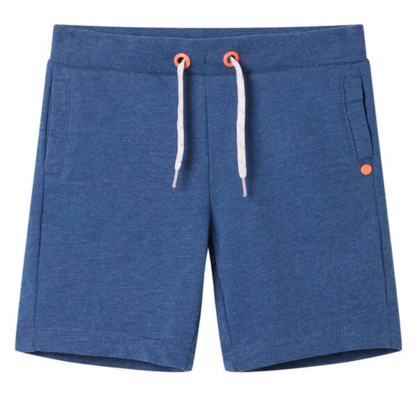 Kindershorts met trekkoord 92 gemêleerd donkerblauw