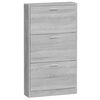 vidaXL Schoenenkast 59x17x108 cm bewerkt hout grijs sonoma