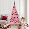 vidaXL Kunstmatig Voorverlicht Kerstboom met 300 LED Roze 180 cm PVC