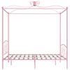 vidaXL Hemelbedframe metaal roze 160x200 cm