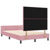 vidaXL Boxspringbed met hoofdeinde Roze 120 x 190 cm Fluweel