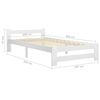 vidaXL Bedframe massief grenenhout wit 100x200 cm