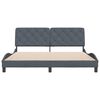 vidaXL Bedframe zonder matras 180x200 cm fluweel donkergrijs