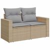 vidaXL Tuinbankenset 14 pcs Beige poly rattan