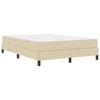 vidaXL Boxspringbed met matras Cr&egrave;me 140 x 200 cm Stof