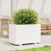 vidaXL Plantenbak 70x40x49,5 cm massief grenenhout wit