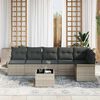 vidaXL Tuin Sofa Set met kussen 7 pcs Lichtgrijs poly rattan