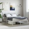 vidaXL Bedframe met hoofdbord metaal wit 160x200 cm