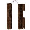 vidaXL Badkamerkast 32x25,5x190 cm bewerkt hout gerookt eikenkleurig