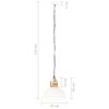 vidaXL Hanglamp industrieel rond E27 32 cm massief mangohout wit