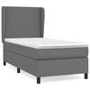 vidaXL Boxspring met matras kunstleer grijs 90x190 cm