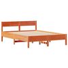 vidaXL Bedframe zonder matras massief grenenhout wasbruin 120x190 cm