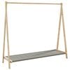 vidaXL Kledingrek met schappen 106x34x102 cm bamboe