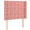 vidaXL Boxspring met matras en LED fluweel roze 80x200 cm