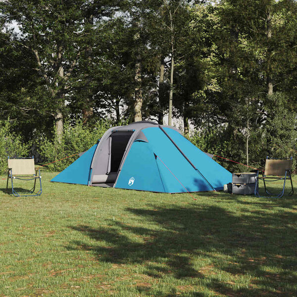 vidaXL Tunnel tent met dak met opslag Blauw 510 x 240 x 156 cm taft