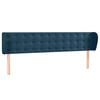 vidaXL Hoofdbord met randen 183x23x78/88 cm fluweel donkerblauw