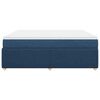 vidaXL Boxspring met matras stof blauw 200x200 cm