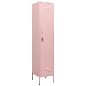 vidaXL Lockerkast 35x46x180 cm staal roze