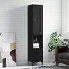 vidaXL Hoge kast 34,5x34x180 cm bewerkt hout zwart