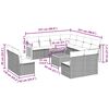 vidaXL 12-delige Loungeset met kussens poly rattan zwart