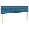 vidaXL Ottoman bed met matras en LED's 180x200 cm fluweel donkerblauw
