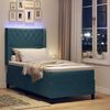 vidaXL Boxspringbed met matras met LED Blauw 90 x 190 cm Fluweel