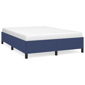 vidaXL Bedframe zonder matras stof blauw 140x200 cm