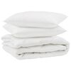 vidaXL Dekbed met kussen 3 pcs Wit Microfibre
