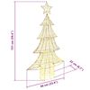 vidaXL Kerstboom met 160 LED Warmwit 151 cm PET