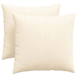vidaXL Sofa Kussens 2 stuks Cr&egrave;me 45 x 45 cm Cordstof