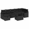 vidaXL Tuin Sofa Set 8 st Zwart Poly riet