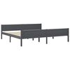 vidaXL Bedframe met 2 lades massief grenenhout donkergrijs 200x200 cm