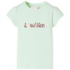 Kindershirt met kapmouwen 104 zachtgroen
