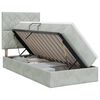 vidaXL Opslag bed met matras met opslag Lichtgrijs 90 x 190 cm Fluweel