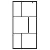 vidaXL Inloopdouchewand 100x195 cm gehard glas zwart
