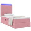 vidaXL Opbergbed met LED met matras met LED Roze 100 x 200 cm Fluweel