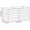 vidaXL Plantenbak verhoogd 160x80x77 cm gegalvaniseerd staal zilver